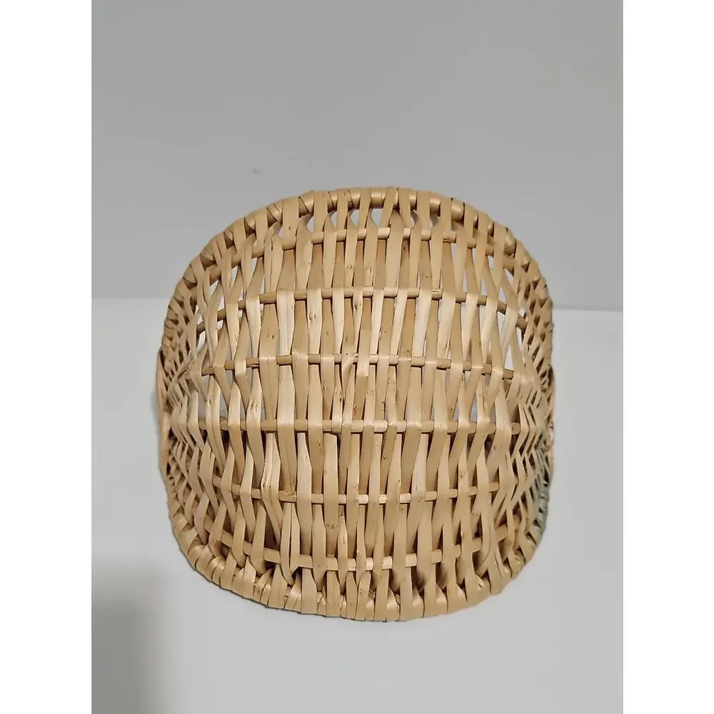 Vintage Woven Hanging Wall Basket Plant Pocket Cottagecore Country Farmhouse